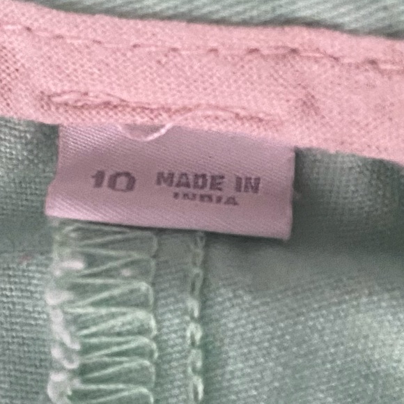 Women's Shorts Flat Front 100% Cotton Green Casual Size 10 - Picture 9 of 9